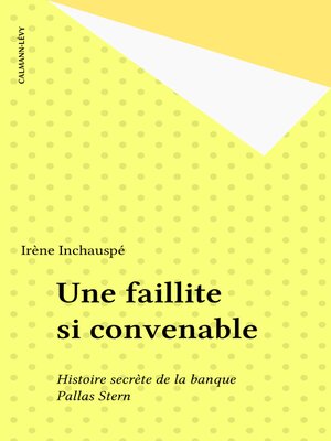 cover image of Une faillite si convenable